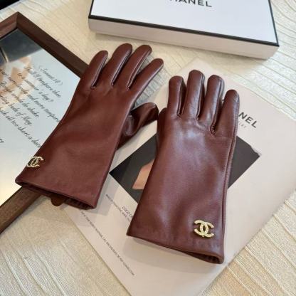 CHANE1 ダブルC ウール＆ラムスキン グローブ【50％割引+送料無料】