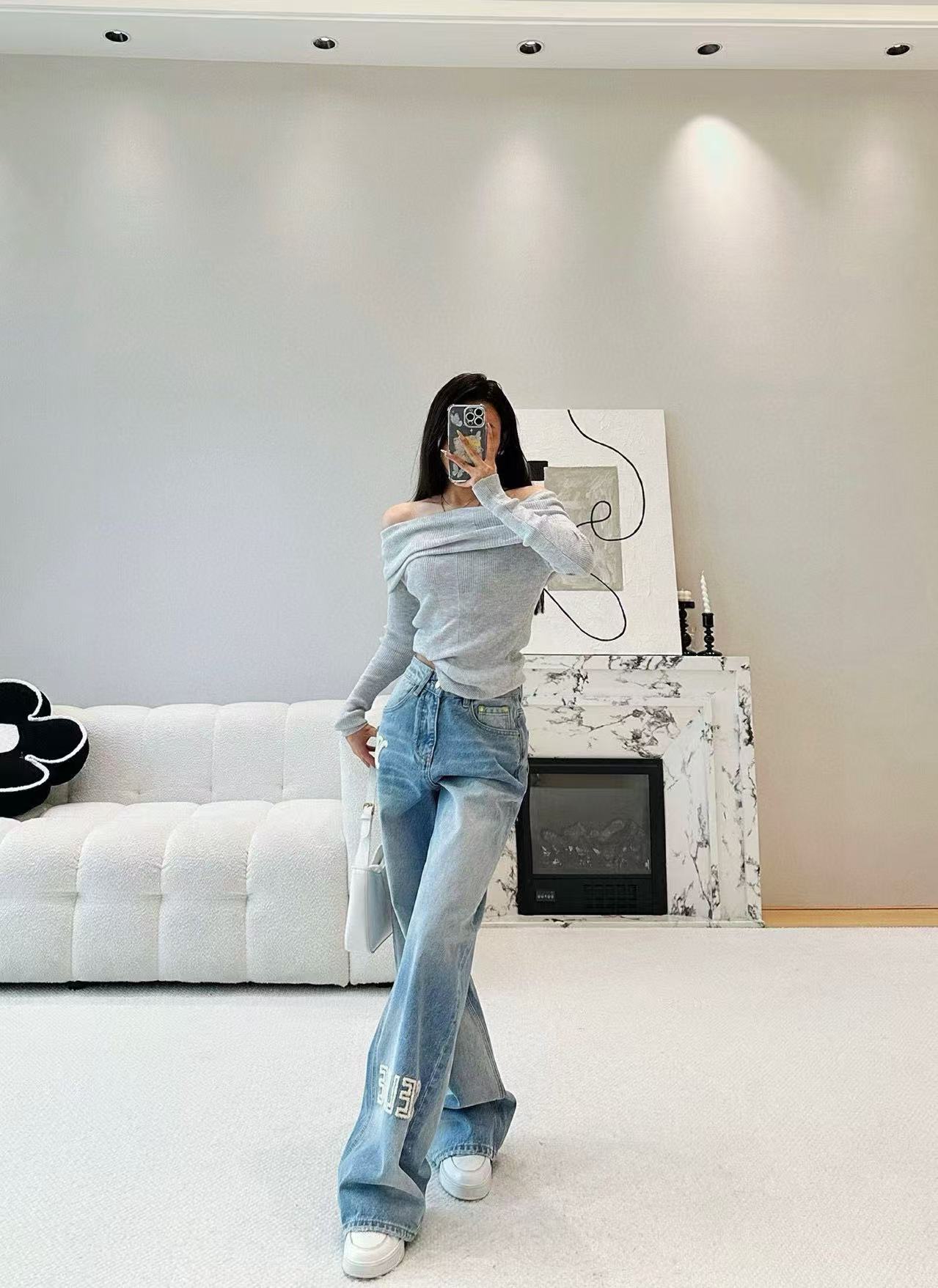 CEL1NE 凱旋門レター ジーンズ【50％割引+送料無料】