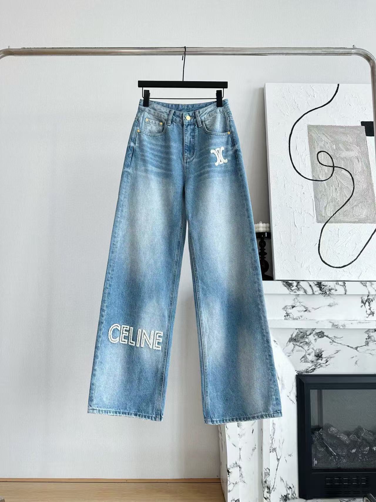 CEL1NE 凱旋門レター ジーンズ【50％割引+送料無料】