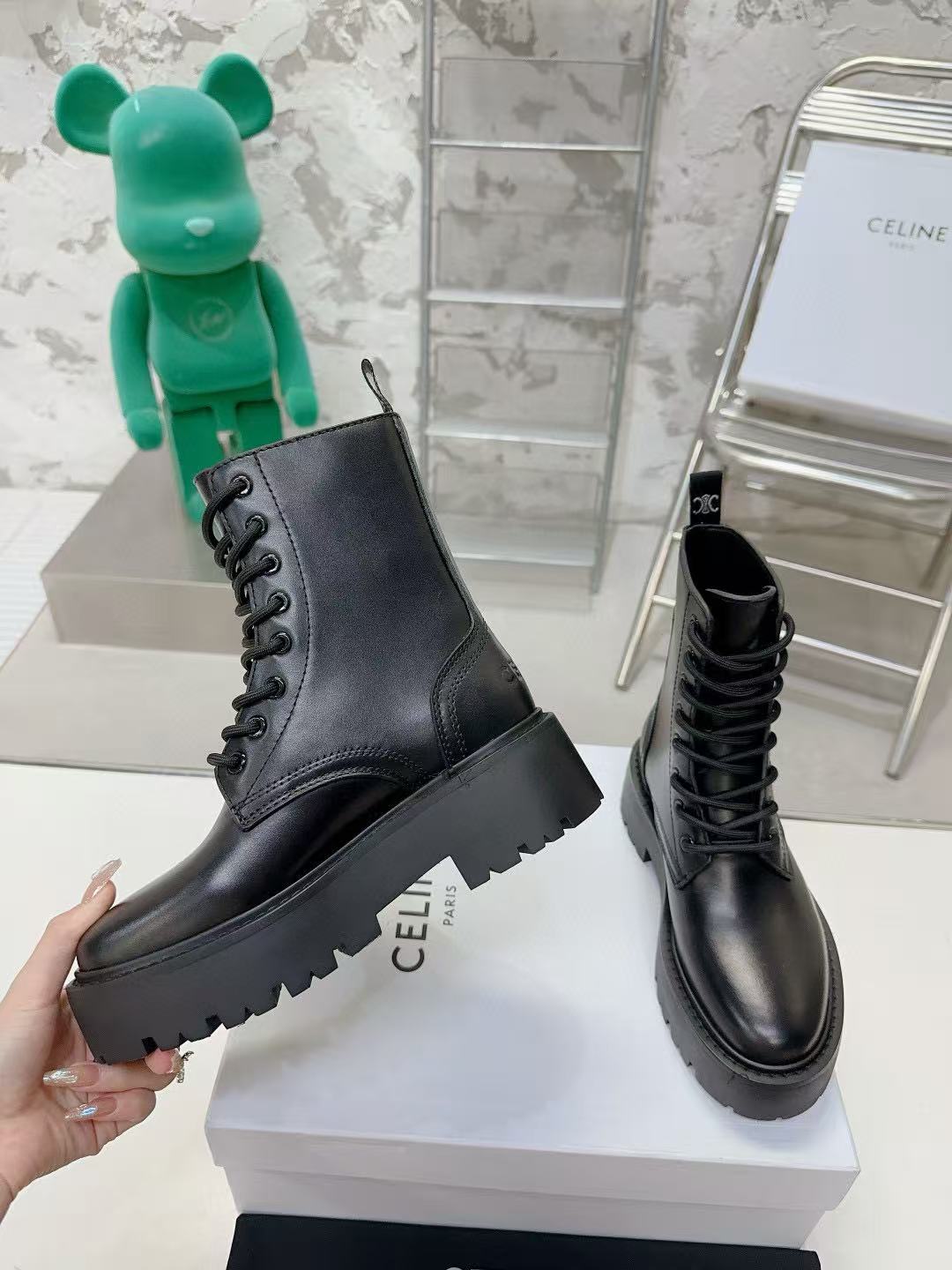 CEL1NE 高品質 凱旋門 厚底 アンクルブーツ【50％割引+送料無料】