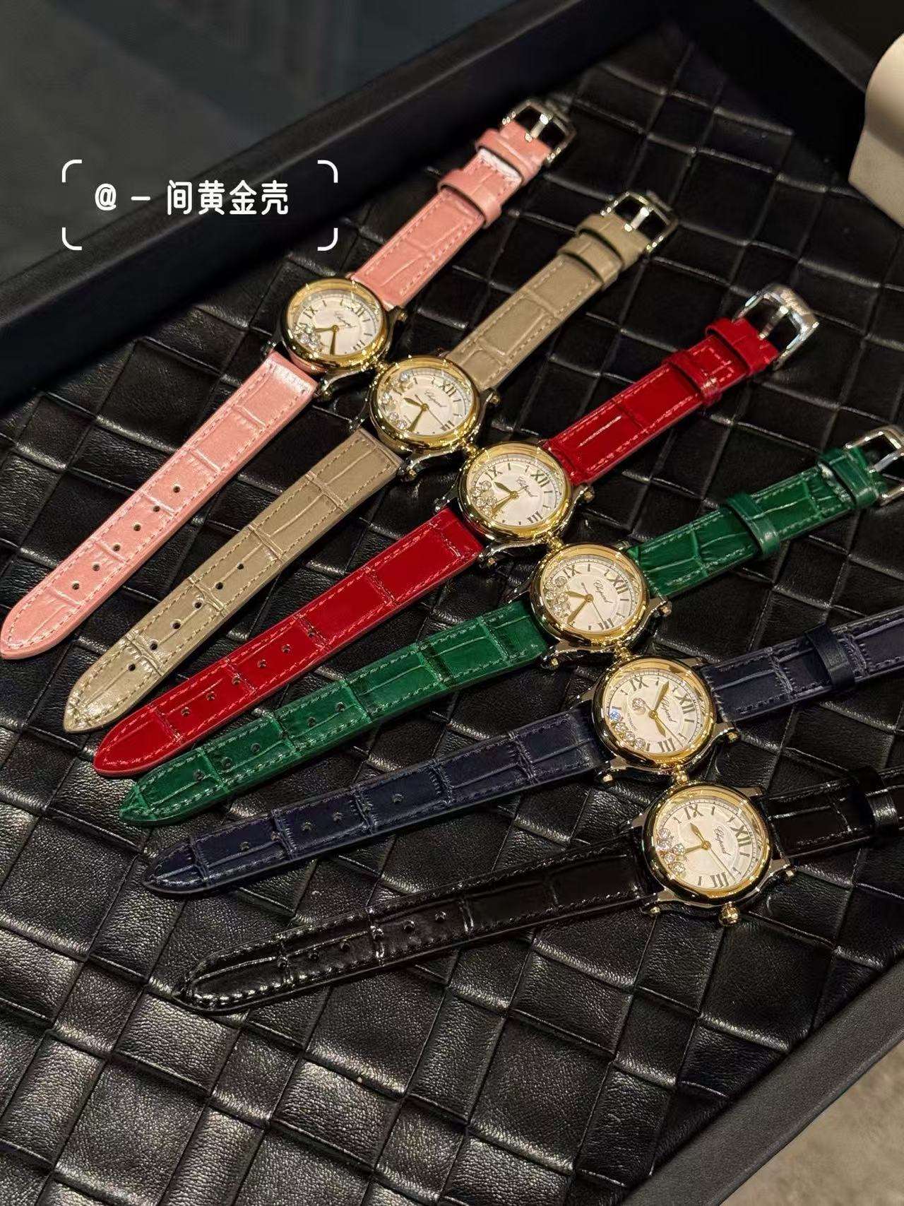 Ch0pard HAPPYダイヤモンドレザーストラップウォッチ【50％割引+送料無料】