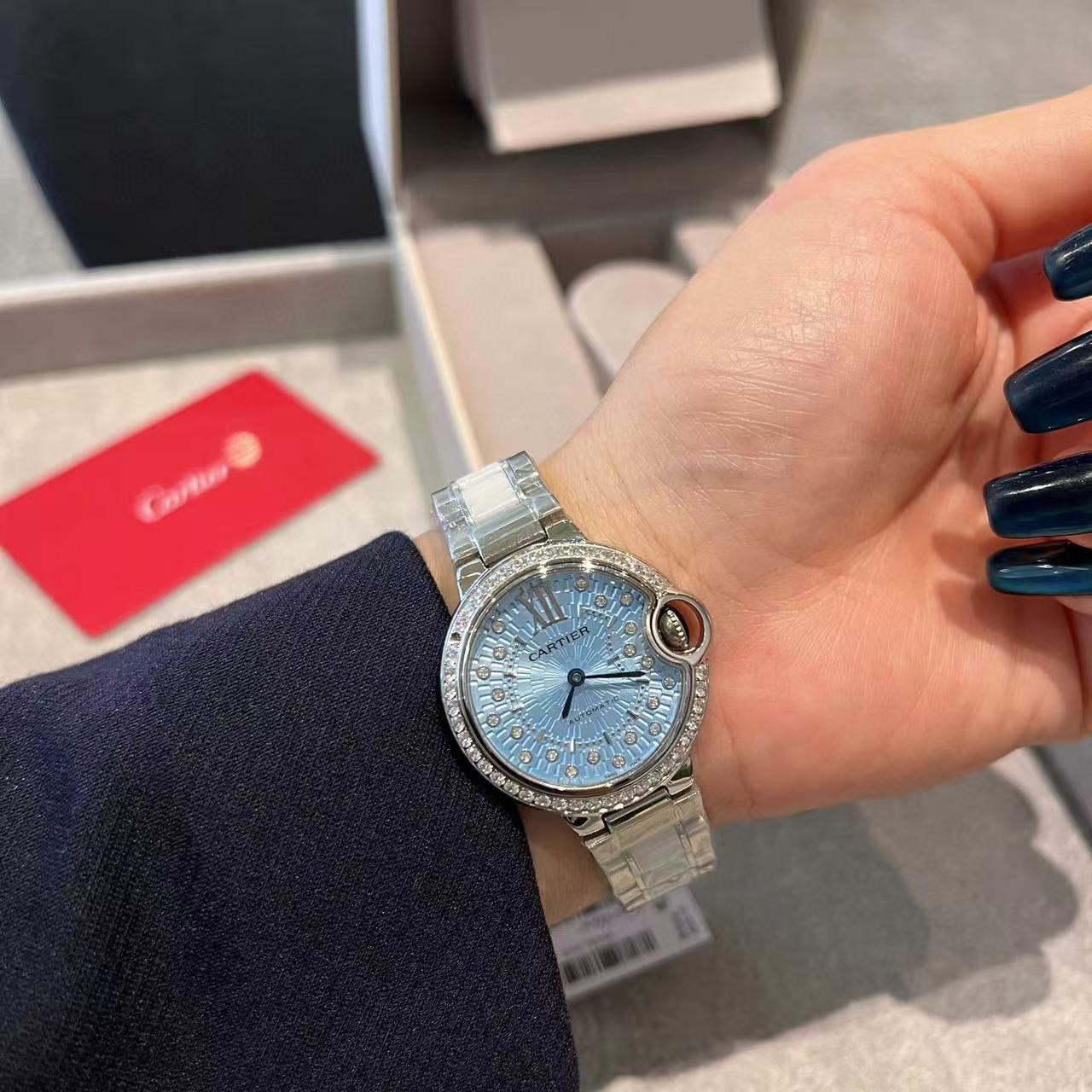 CART1ER ブルー フィッシュアイ ステンレススチール レディース ウォッチ【50％割引+送料無料】