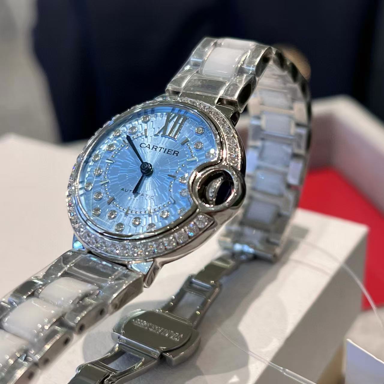 CART1ER ブルー フィッシュアイ ステンレススチール レディース ウォッチ【50％割引+送料無料】