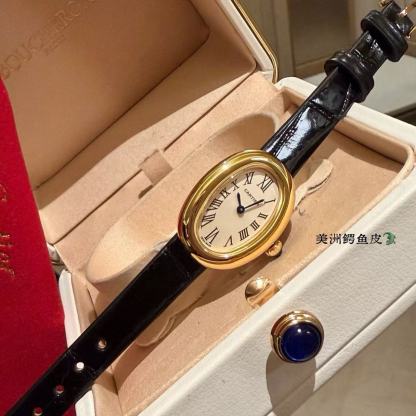 CART1ER ミニマリスト バスタブ レザーウォッチ【50％割引+送料無料】