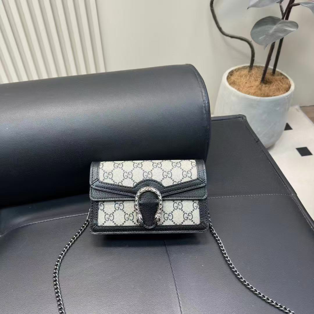 GUCC1 ジャカードチェーンショルダー/クロスボディバッグ【50％割引+送料無料】