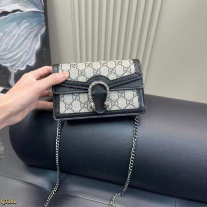 GUCC1 ジャカードチェーンショルダー/クロスボディバッグ【50％割引+送料無料】