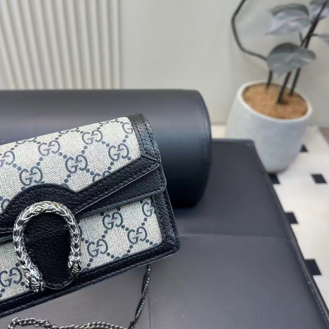 GUCC1 ジャカードチェーンショルダー/クロスボディバッグ【50％割引+送料無料】