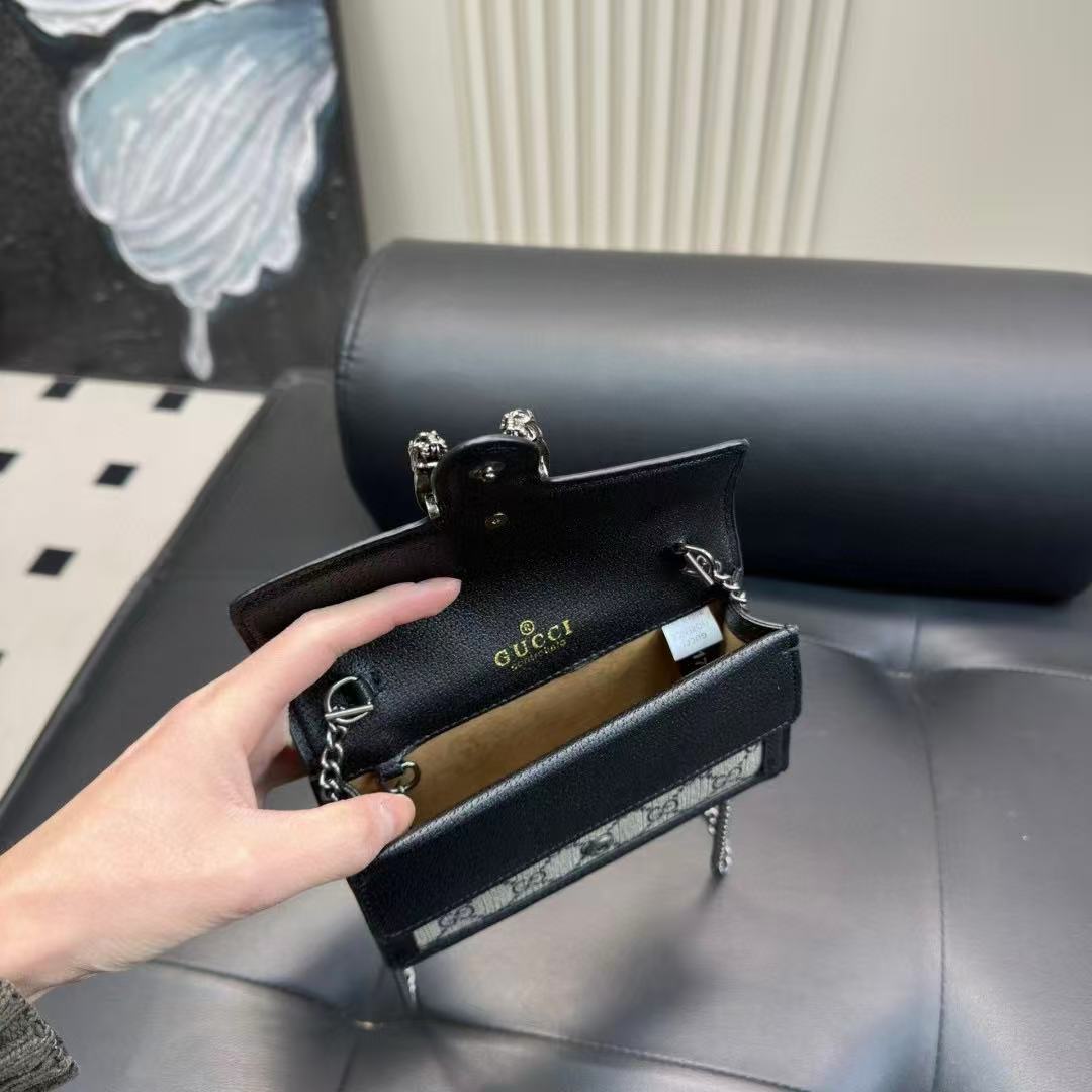 GUCC1 ジャカードチェーンショルダー/クロスボディバッグ【50％割引+送料無料】