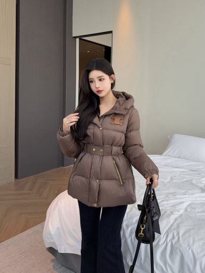 CEL1NE 凱旋門フード付きダウンジャケット【50％割引+送料無料】