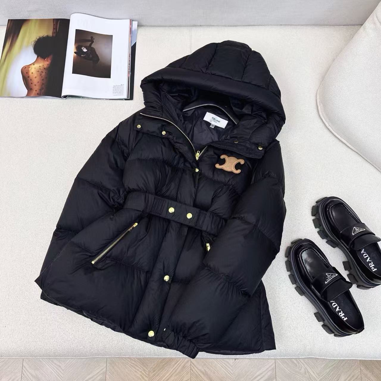 CEL1NE 凱旋門フード付きダウンジャケット【50％割引+送料無料】