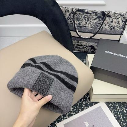 L0WEW カラーブロック ロゴ ウールハット【50％割引+送料無料】