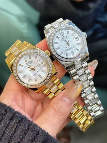 R0LEX スクエア ダイヤモンド スチールブレスレット ウォッチ【50％割引+送料無料】