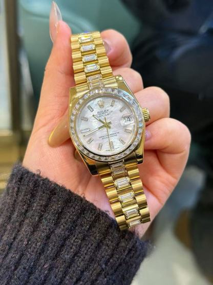 R0LEX スクエア ダイヤモンド スチールブレスレット ウォッチ【50％割引+送料無料】