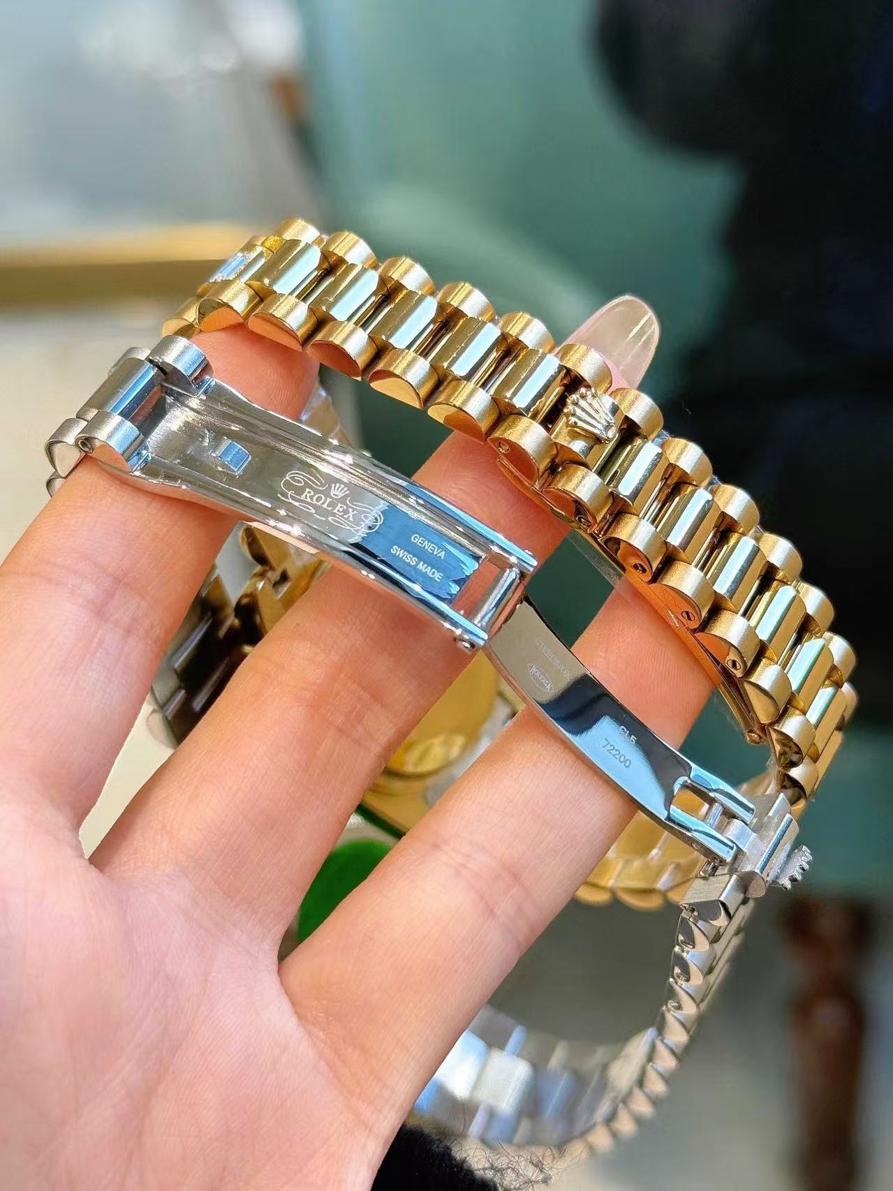 R0LEX スクエア ダイヤモンド スチールブレスレット ウォッチ【50％割引+送料無料】