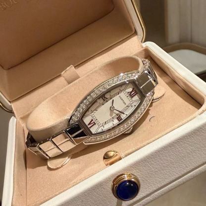 CART1ER バレル型ダイヤモンドセットスチールウォッチ【50％割引+送料無料】