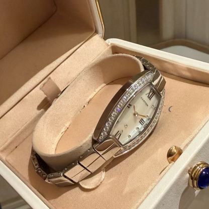 CART1ER バレル型ダイヤモンドセットスチールウォッチ【50％割引+送料無料】