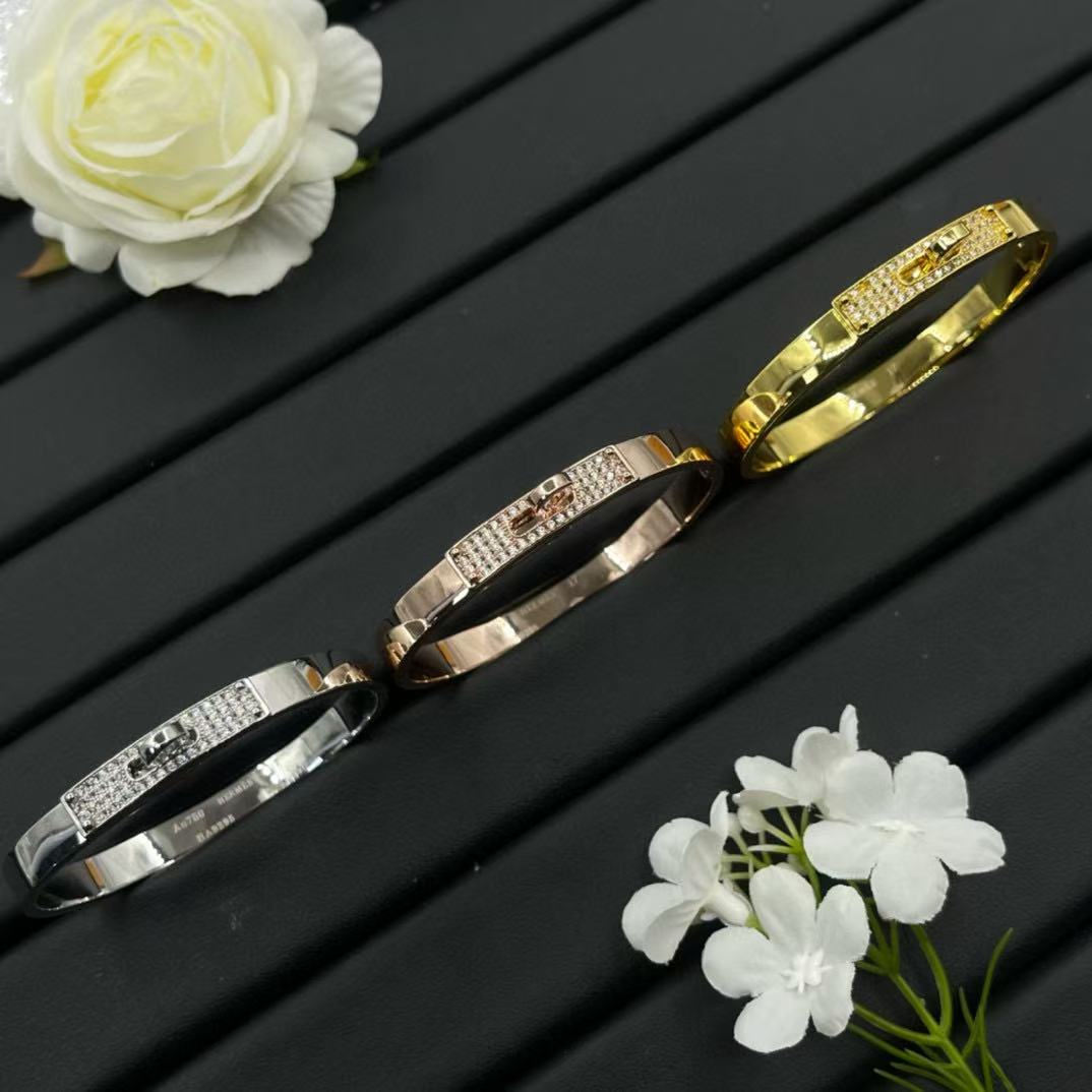 HERME5 ハーフダイヤモンド Hブレスレット【50％割引+送料無料】