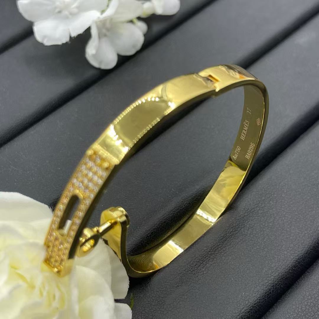 HERME5 ハーフダイヤモンド Hブレスレット【50％割引+送料無料】