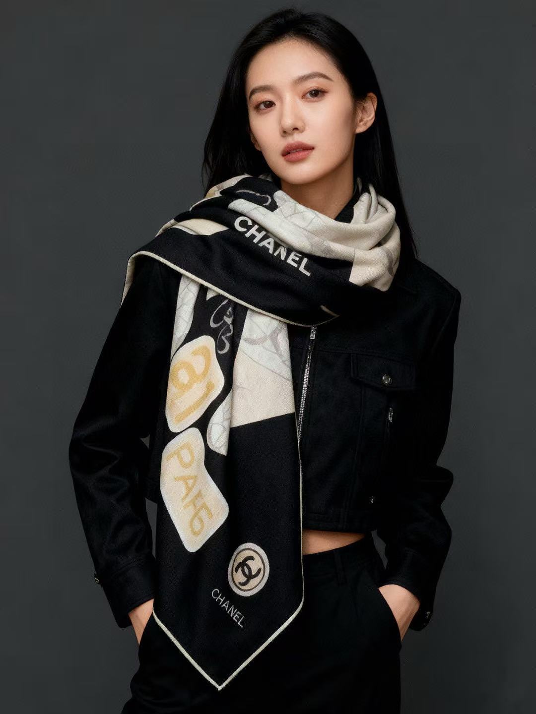 CHANE1 高品質両面カシミヤシルクショール【50％割引+送料無料】