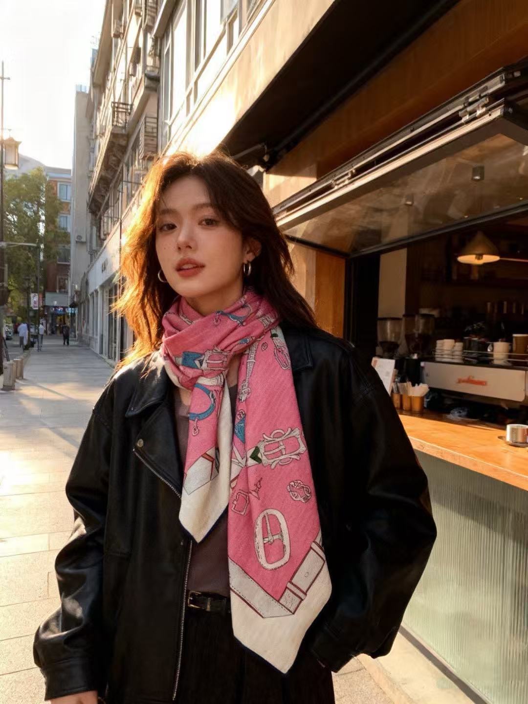 HERME5 高品質両面プリントカシミアスカーフ【50％割引+送料無料】