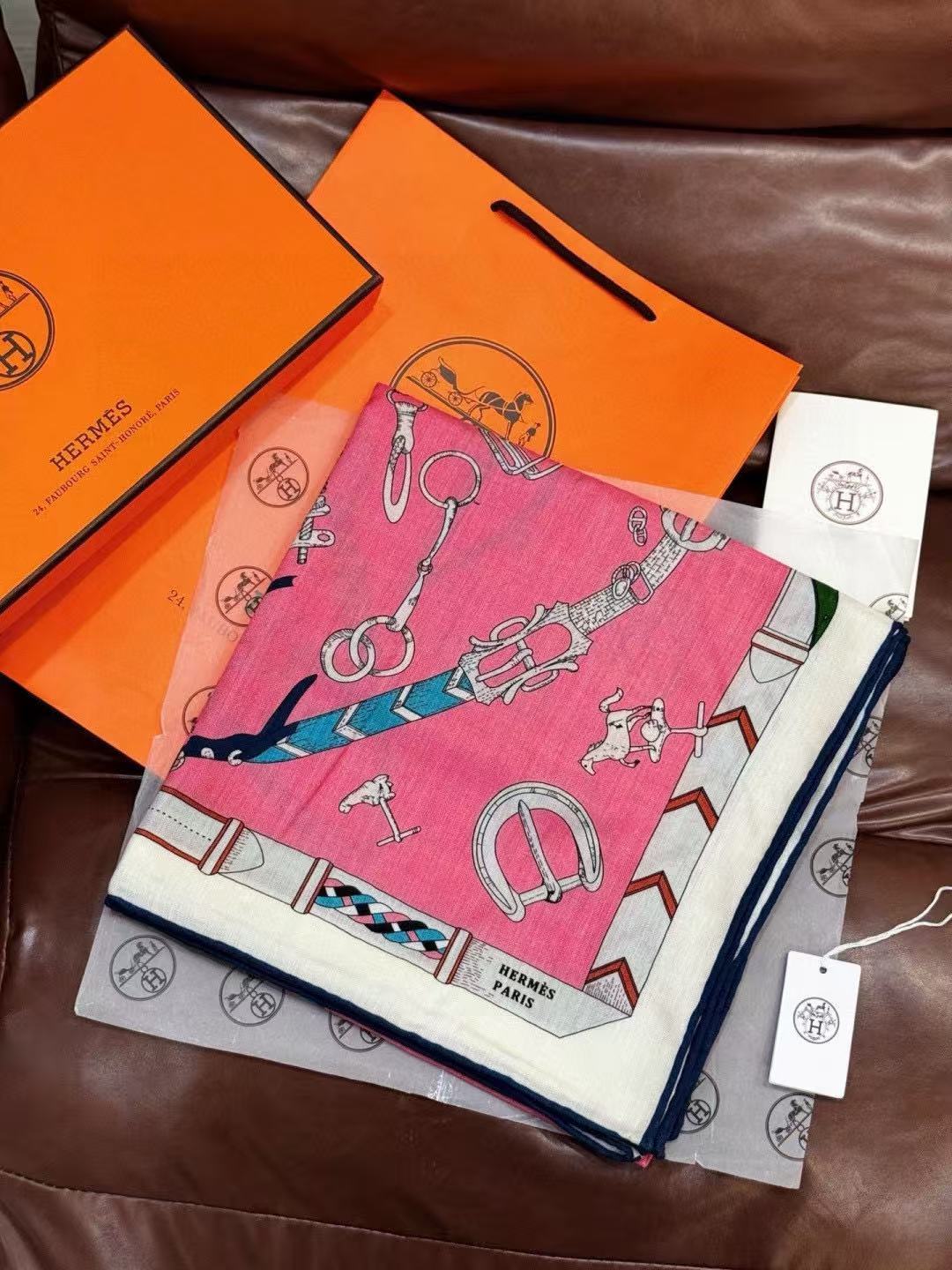 HERME5 高品質両面プリントカシミアスカーフ【50％割引+送料無料】