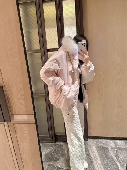 CHANE1 ファーカラー ラインストーン フードジャケット【50％割引+送料無料】