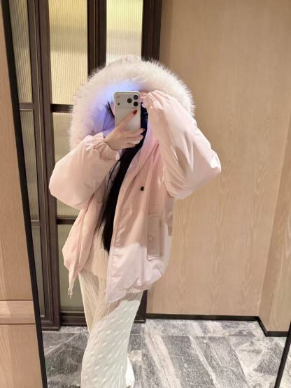 CHANE1 ファーカラー ラインストーン フードジャケット【50％割引+送料無料】