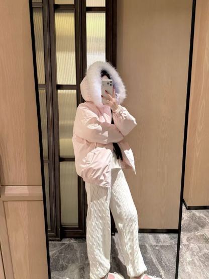 CHANE1 ファーカラー ラインストーン フードジャケット【50％割引+送料無料】