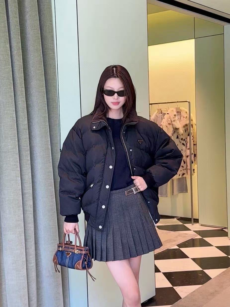 PR4DA トライアングルロゴ スタンドカラー ダウンジャケット【50％割引+送料無料】