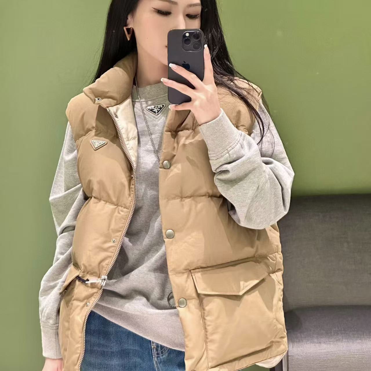 PR4DA トライアングルロゴ ダウンベスト【50％割引+送料無料】