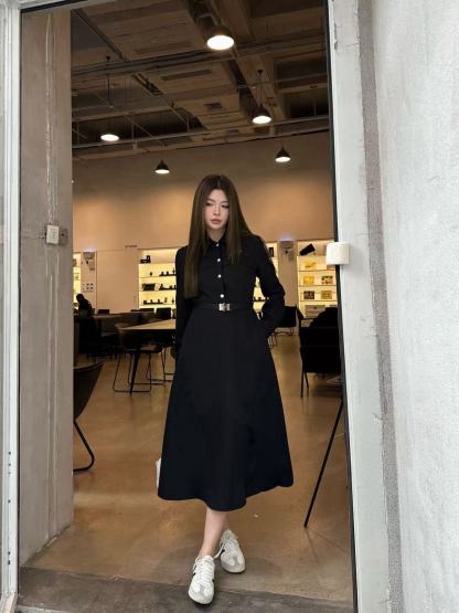 PR4DA ベルト付きトライアングルロゴドレス【50％割引+送料無料】