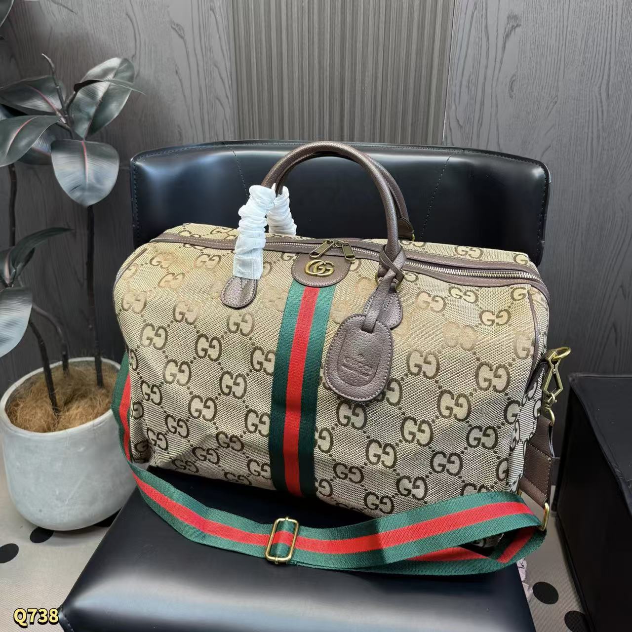 GUCC1 ジャカードハンドバッグ【50％割引+送料無料】