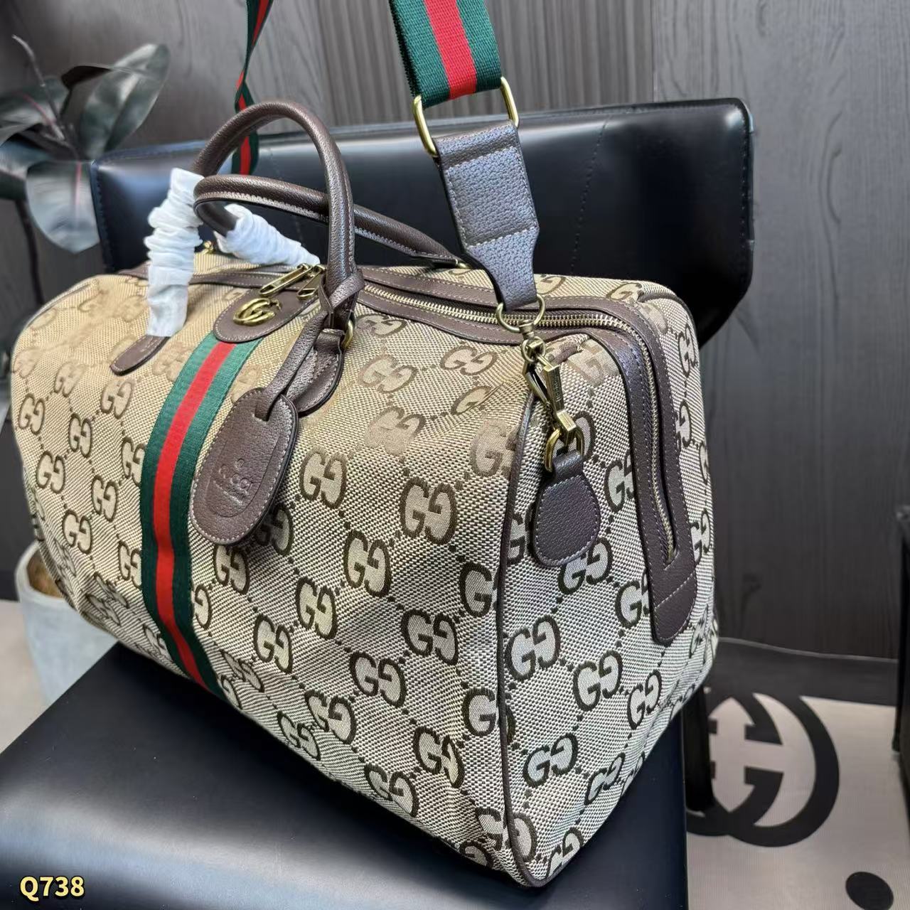 GUCC1 ジャカードハンドバッグ【50％割引+送料無料】