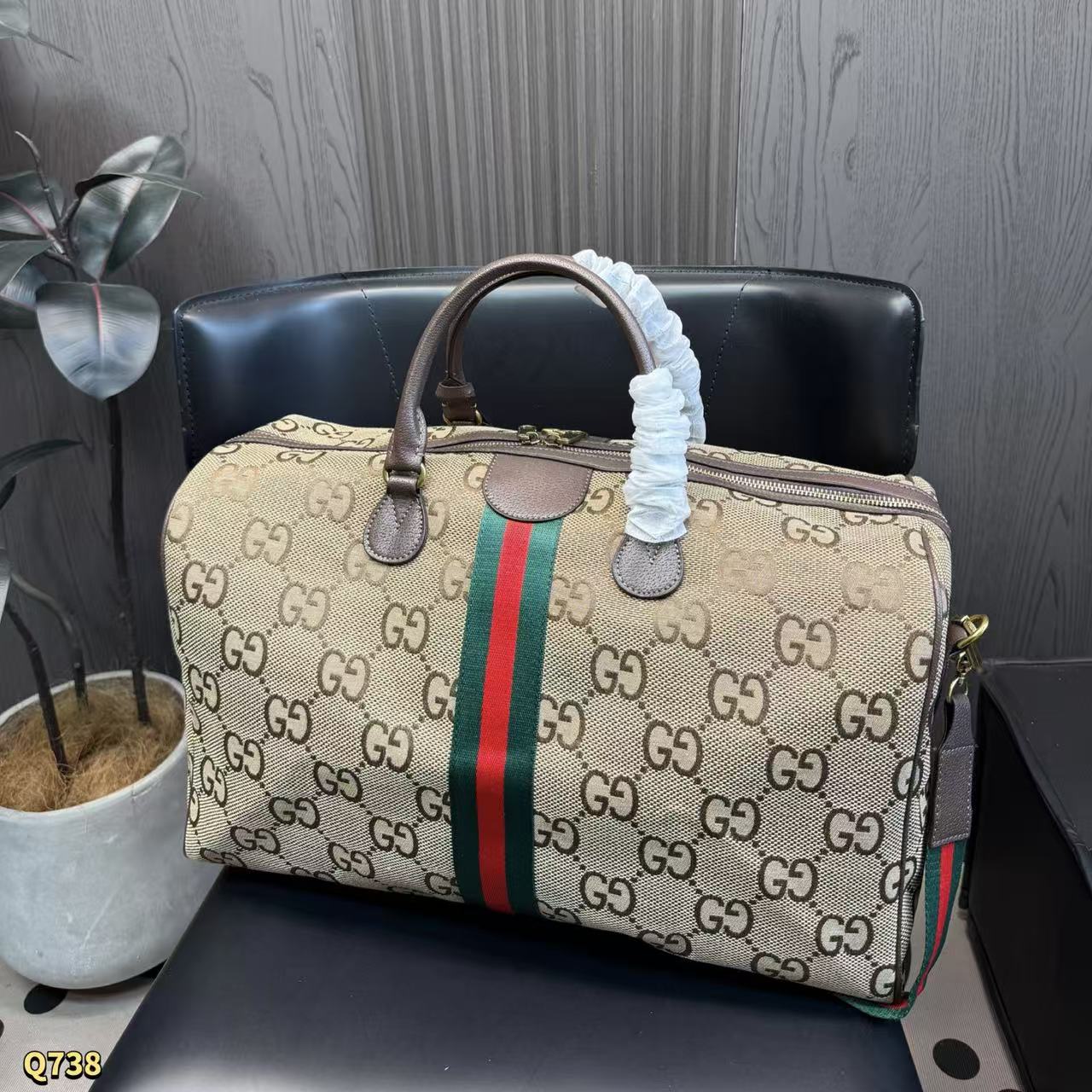 GUCC1 ジャカードハンドバッグ【50％割引+送料無料】