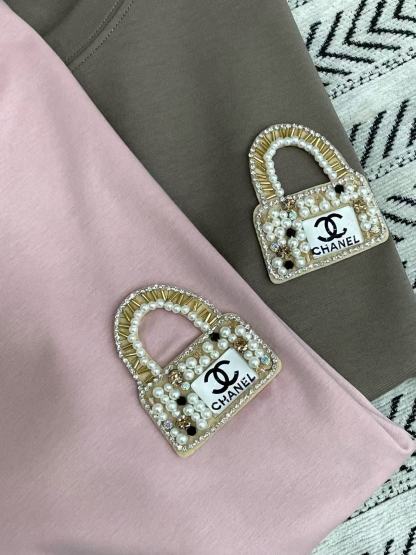 CHANE1 3DビーズダブルC Tシャツ【50％割引+送料無料】