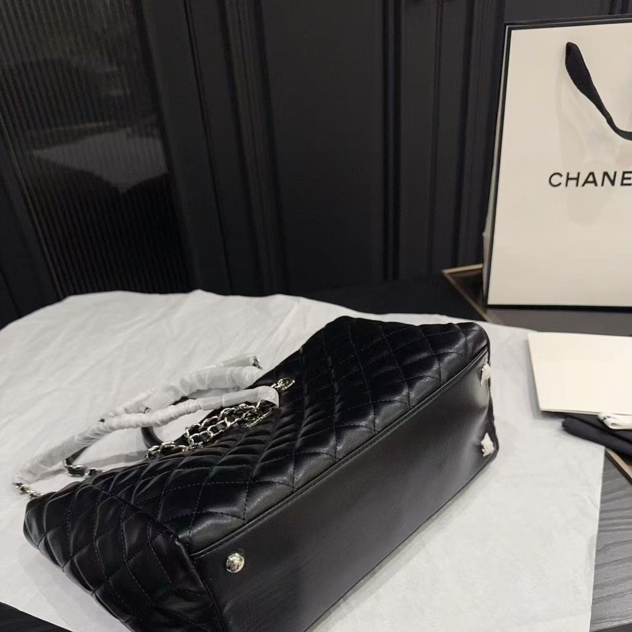 CHANE1 チェーンチェックトートバッグ【50％割引+送料無料】