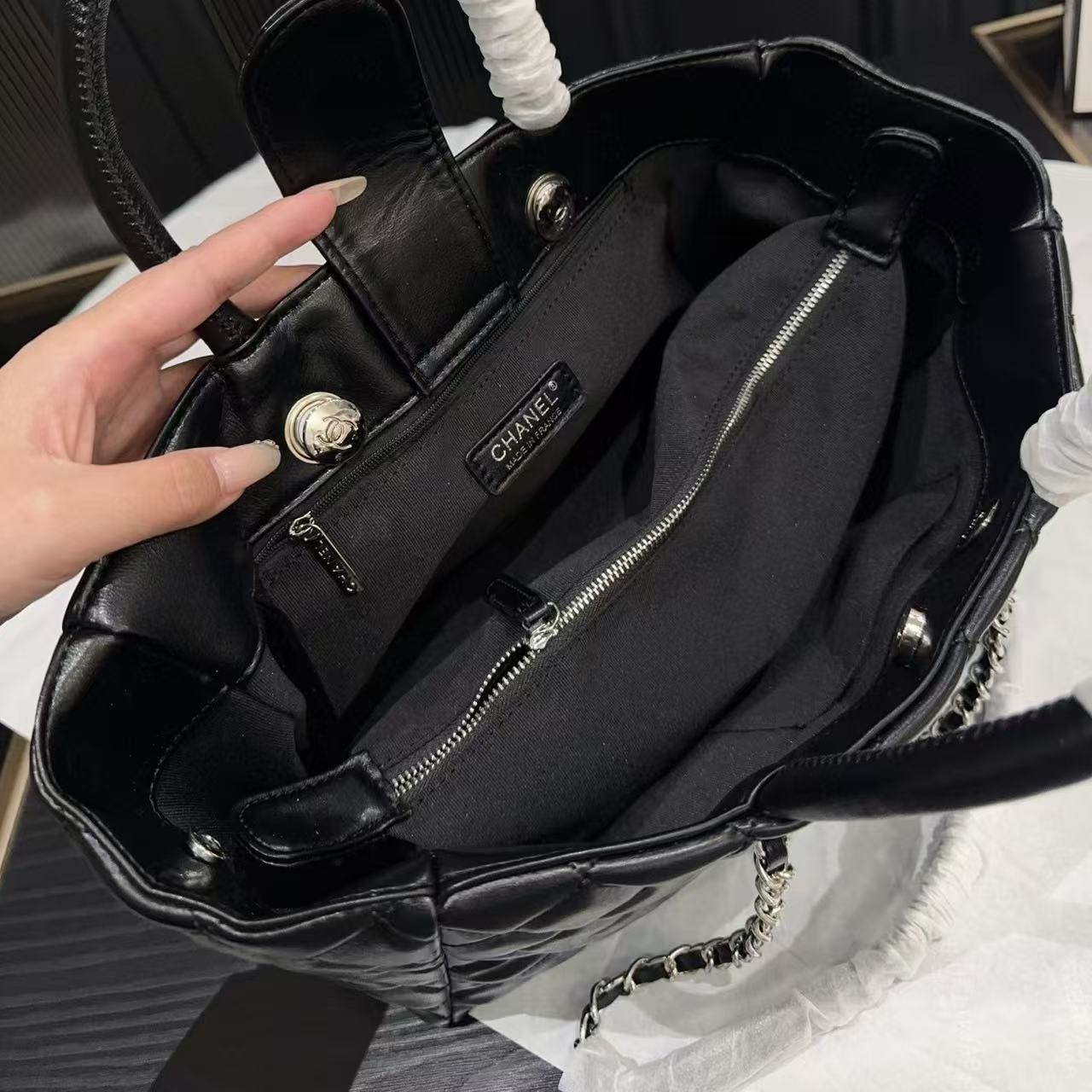 CHANE1 チェーンチェックトートバッグ【50％割引+送料無料】