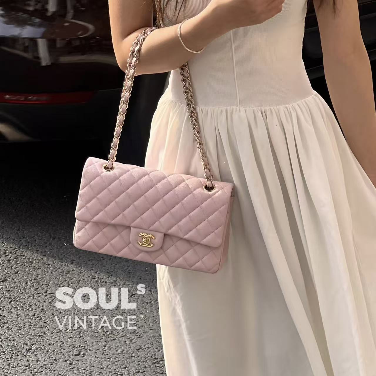 CHANE1 チェーン CF ピンク ショルダー クロスボディバッグ【50％割引+送料無料】