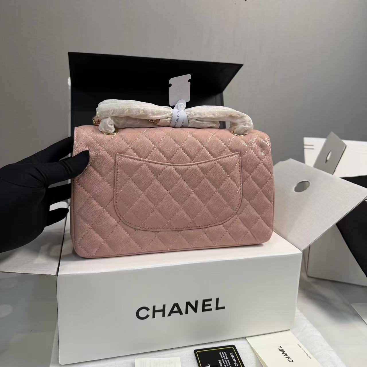 CHANE1 チェーン CF ピンク ショルダー クロスボディバッグ【50％割引+送料無料】