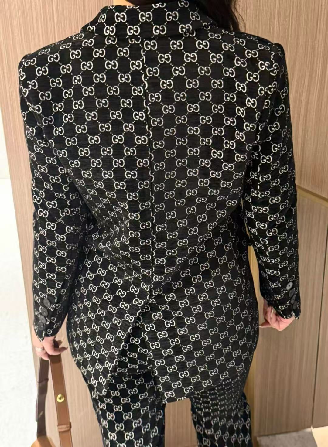 GUCC1 ジャカードブレザー + パンツ ツーピースセット【50％割引+送料無料】