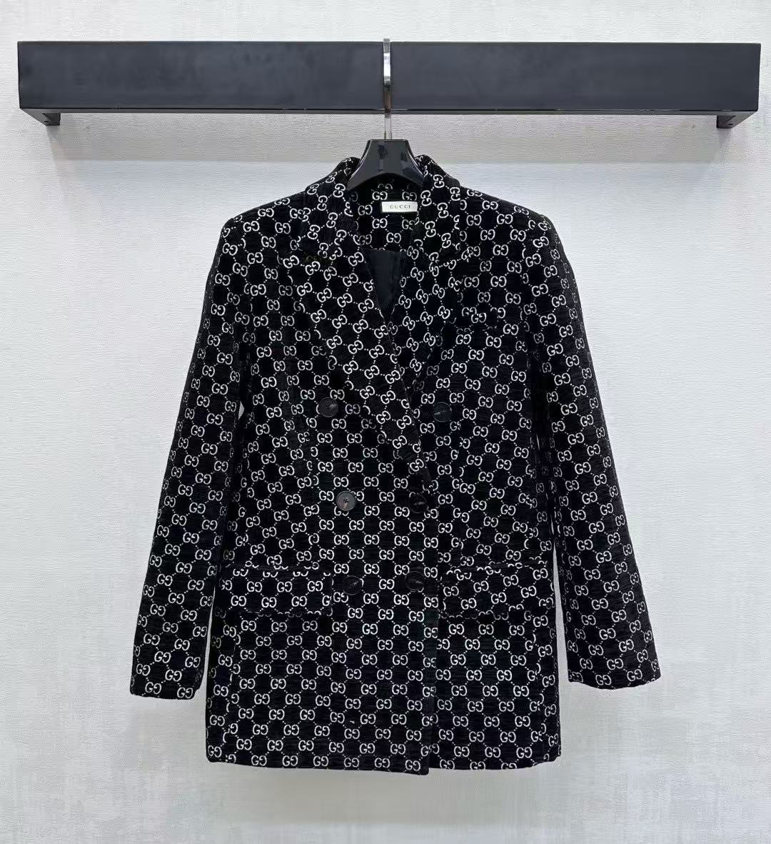 GUCC1 ジャカードブレザー + パンツ ツーピースセット【50％割引+送料無料】