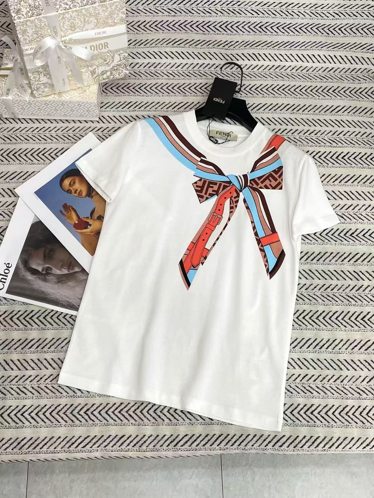 FEND1 ボウプリントTシャツ【50％割引+送料無料】