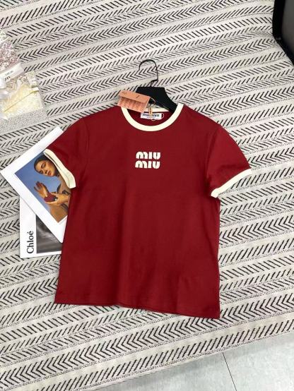 M1UM1U カラーブロック レター Tシャツ【50％割引+送料無料】