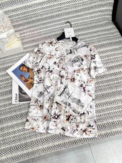 DIOR バタフライプリント Tシャツ【50％割引+送料無料】