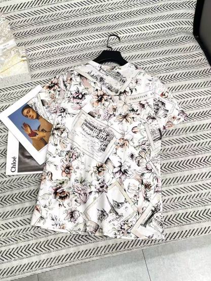 DIOR バタフライプリント Tシャツ【50％割引+送料無料】