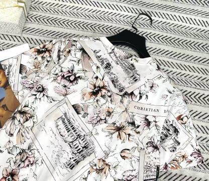 DIOR バタフライプリント Tシャツ【50％割引+送料無料】