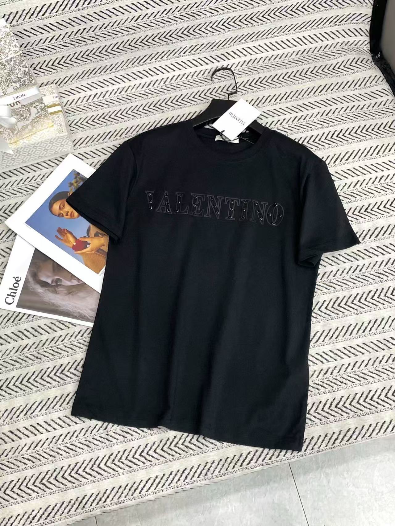 VALENT1NO シンプルビーズ3DレターTシャツ【50％割引+送料無料】