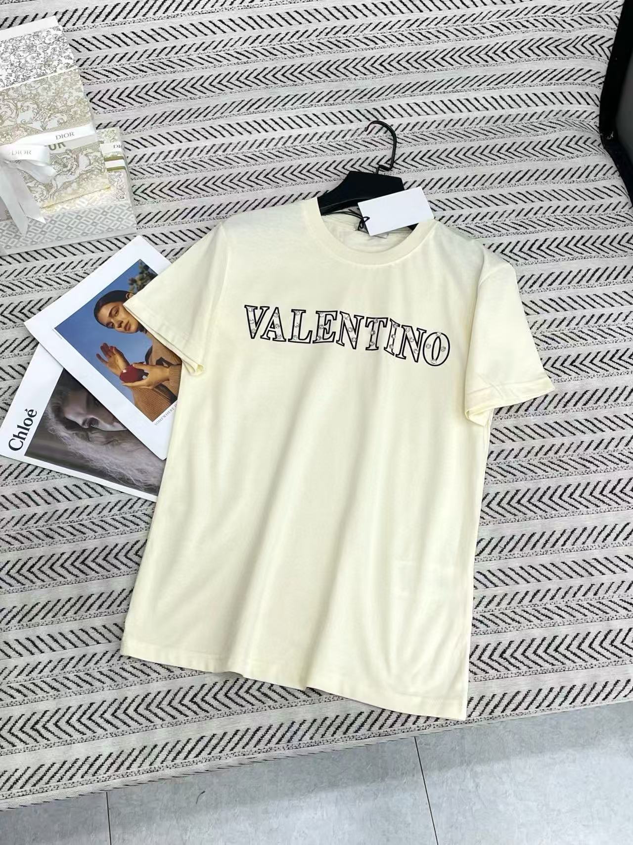 VALENT1NO シンプルビーズ3DレターTシャツ【50％割引+送料無料】