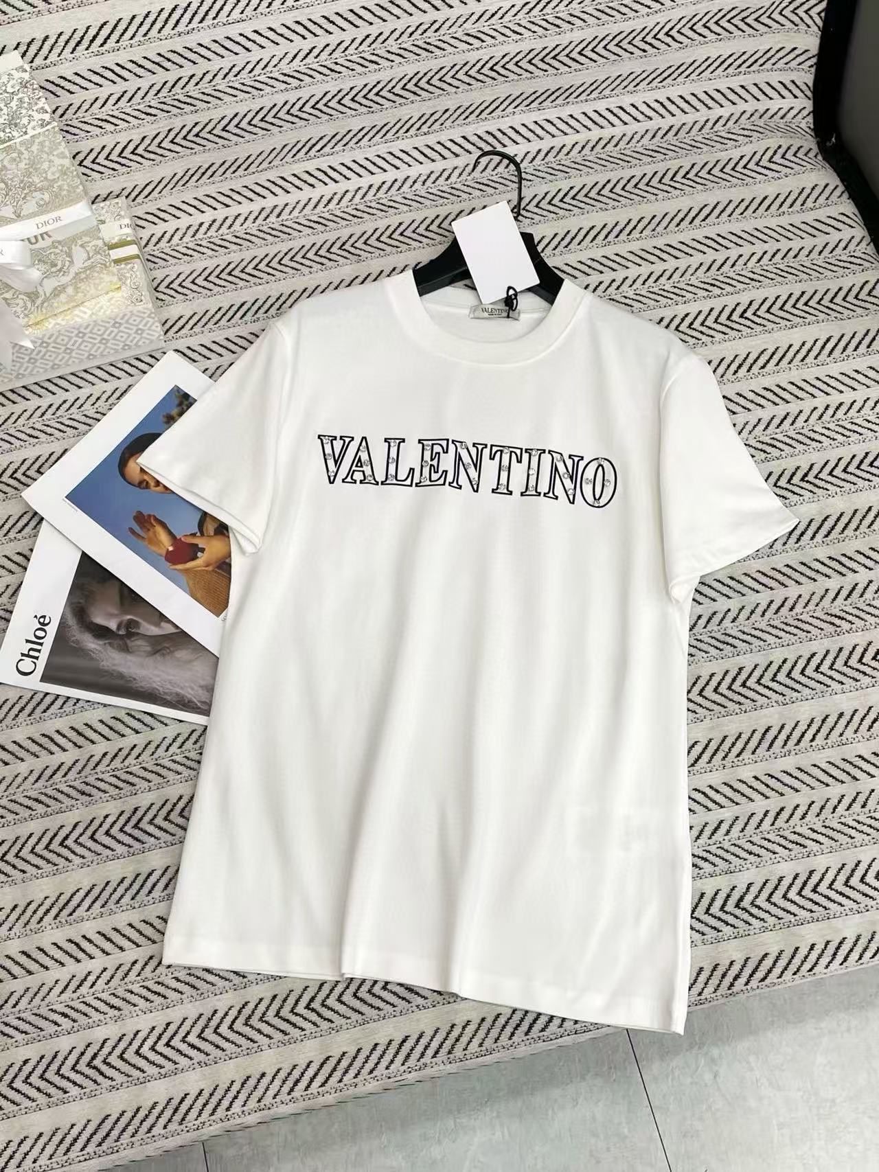 VALENT1NO シンプルビーズ3DレターTシャツ【50％割引+送料無料】