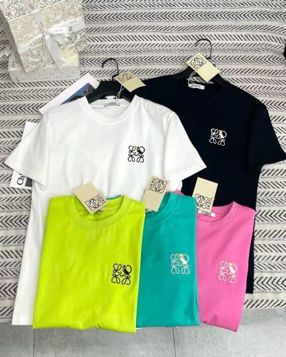 L0WEW シンプル刺繍 猫文字 Tシャツ【50％割引+送料無料】